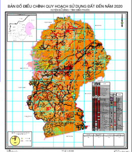 BẢN ĐỒ ĐIỀU CHỈNH QUY HOẠCH SỬ DỤNG ĐẤT ĐẾN NĂM 2020 HUYỆN BÙ ĐĂNG