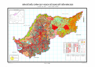 Bản đồ điều chỉnh QHSDĐ đến năm 2020 huyện Bù Đốp