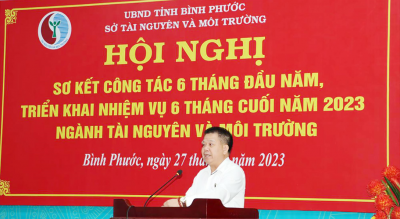 Hội nghị sơ kết 6 tháng đầu năm 2023 ngành Tài Nguyên và Môi Trường Bình Phước