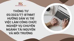 Hướng dẫn về vị trí việc làm công chức nghiệp vụ chuyên ngành tài nguyên và môi trường