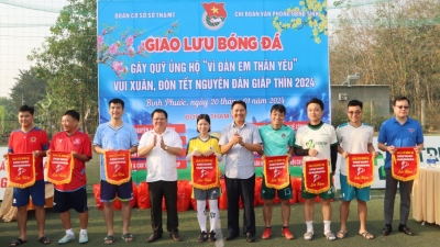 GIAO LƯU BÓNG ĐÁ GÂY QUỸ ỦNG HỘ “VÌ ĐÀN EM THÂN YÊU” VUI XUÂN, ĐÓN TẾT NGUYÊN ĐÁN GIÁP THÌN NĂM 2024