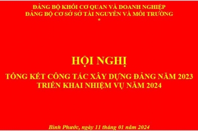 HỘI NGHỊ TỔNG KẾT CÔNG TÁC XÂY DỰNG ĐẢNG NĂM 2023, TRIỂN KHAI NHIỆM VỤ 2024