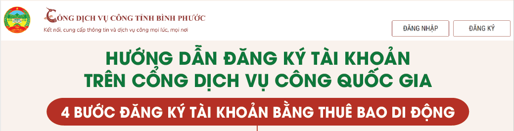 Hướng dẫn đăng ký tài khoản trên cổng dịch vụ công quốc gia