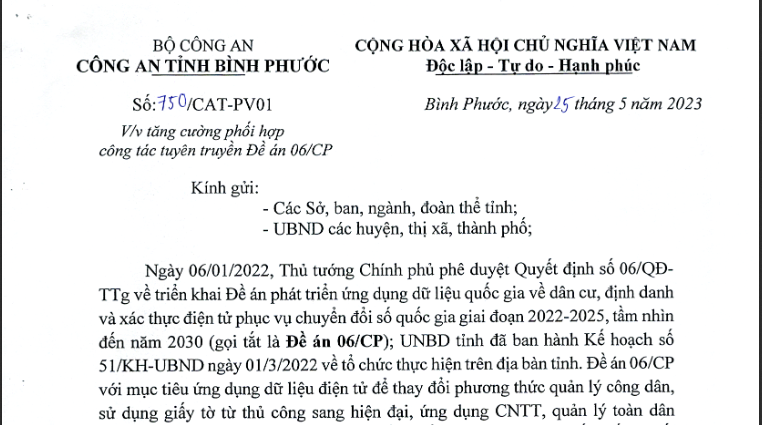 Tăng cường phối hợp công tác tuyên truyền Đề án 06/CP